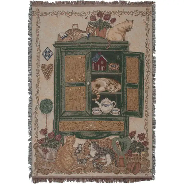 Cats Cupboard Afghan Throw