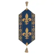 Fleur De Lys Blue VII European Table Runner