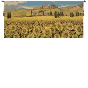 Tuscan Sunflower Wide Landscape Italian Tapestry - 53 in. x 25 in. Cotton/Viscose/Polyester by Alberto Passini