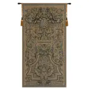 Heraldic Taupe Belgian Tapestry Wall Hanging - 26 in. x 51 in. Cotton/Viscose/Polyester by Charlotte Home Furnishings