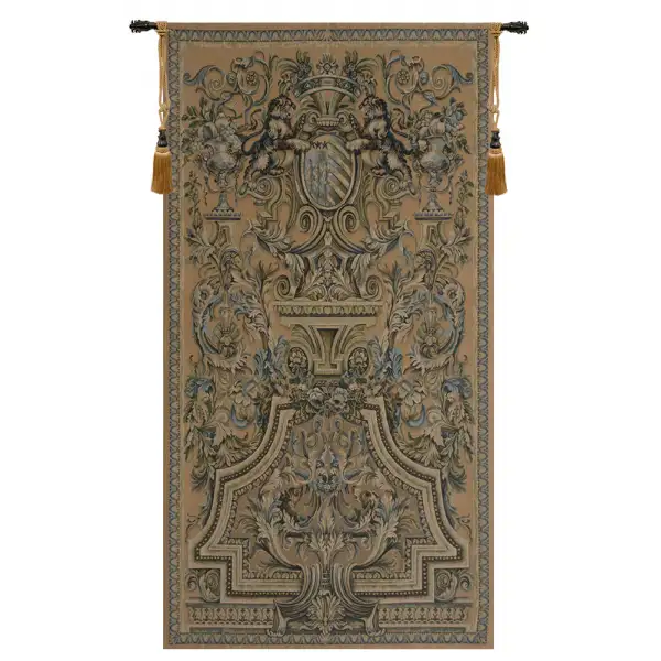 Heraldic Taupe Belgian Wall Tapestry