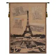 View of Paris French Tapestry Wall Hanging