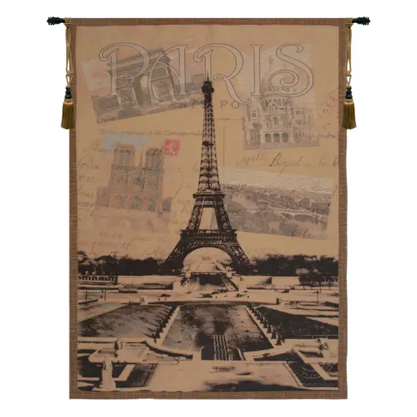 View of Paris French Wall Tapestry