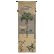 Lodoicea Palm Belgian Tapestry Wall Hanging - 26 in. x 76 in. Cotton/Viscose/Polyester/Mercurise by Charlotte Home Furnishings