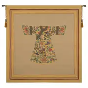Blond Kimono Belgian Tapestry Wall Hanging - 56 in. x 57 in. Cotton/Viscose/Polyester/Mercurise by Charlotte Home Furnishings