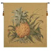 Tropical Pineapple Square Belgian Tapestry Wall Hanging - 54 in. x 56 in. Cotton/Viscose/Polyester/Mercurise by Charlotte Home Furnishings