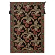 Elegant Floral Scroll European Tapestry Wall Hanging