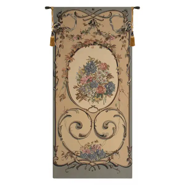Caroline Blue Belgian Tapestry Wall Hanging - 29 in. x 64 in. Cotton/Viscose/Polyester by Rembrandt