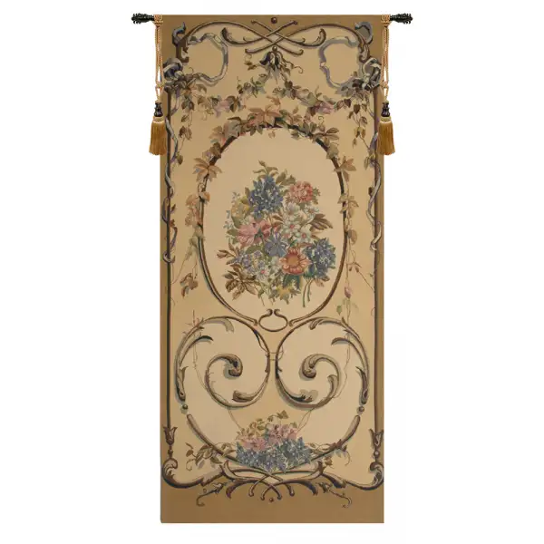 Caroline Gold Belgian Tapestry Wall Hanging - 29 in. x 64 in. Cotton/Viscose/Polyester by Rembrandt