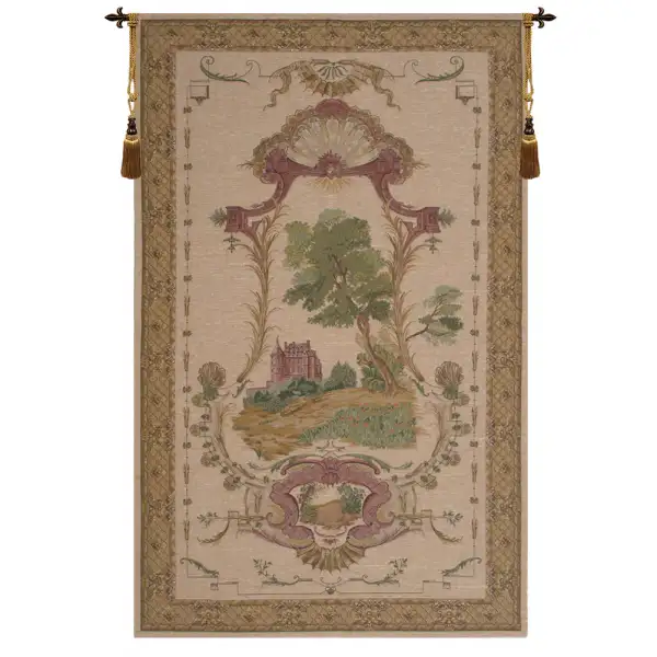 Verdure Castle Belgian Tapestry Wall Hanging - 34 in. x 54 in. Cotton/Viscose/Polyester by Albert Williams