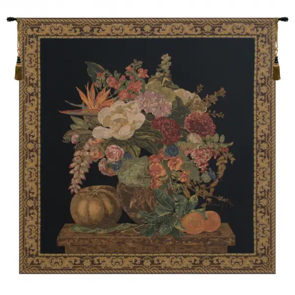 Fragrant Pedestal Black Belgian Wall Tapestry