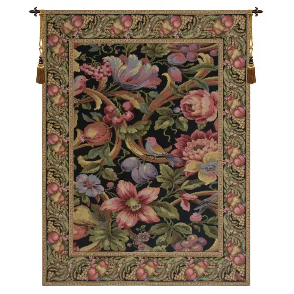 Eve's Floral Paradise Vertical Belgian Tapestry Wall Hanging