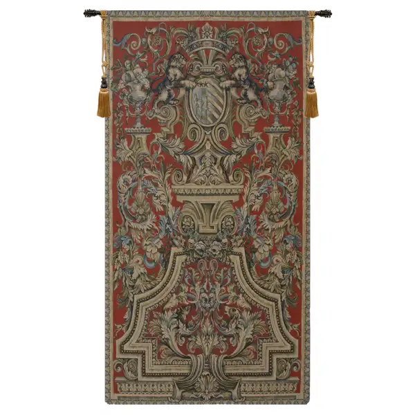 Heraldic Red Small Belgian Wall Tapestry