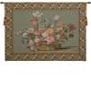 Flower Basket Green II European Tapestry Wall Art Hanging- Decor New 42x58 inch