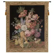 Brussels Bouquet Small Black European Tapestry