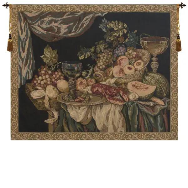 Elegant Feast Setting Belgian Tapestry Wall Hanging