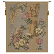 Corinthian Columns Blue  Belgian Tapestry Wall Hanging