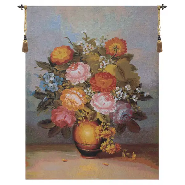 Bouquet Diana Belgian Tapestry Wall Hanging - 18 in. x 22 in. Cotton/Wool/Polyester by Rembrandt