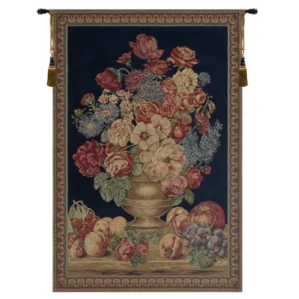 Vase on Blue Mini Tapestry Wallart