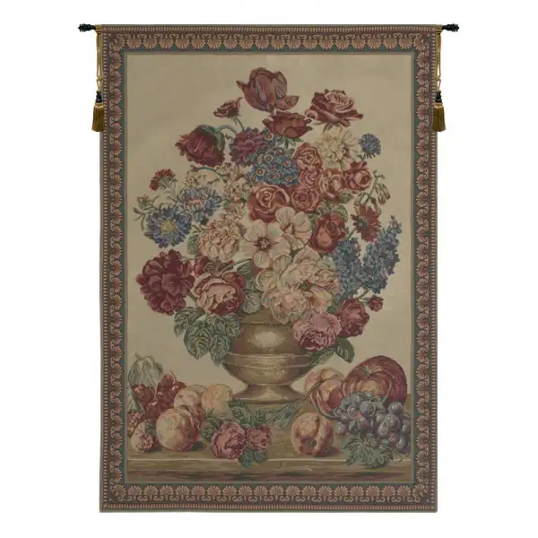 Vase on Beige Mini Tapestry Wallart