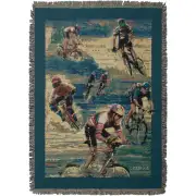 Cyclists Tapestry Throw