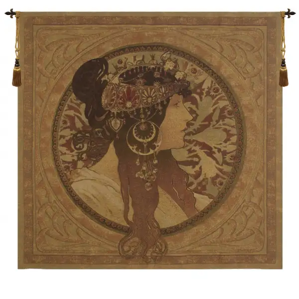 Muchas Donna Orechini Square Belgian Wall Tapestry