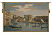 The Rialto Bridge Grand Canal  Italian Tapestry Wall Hanging