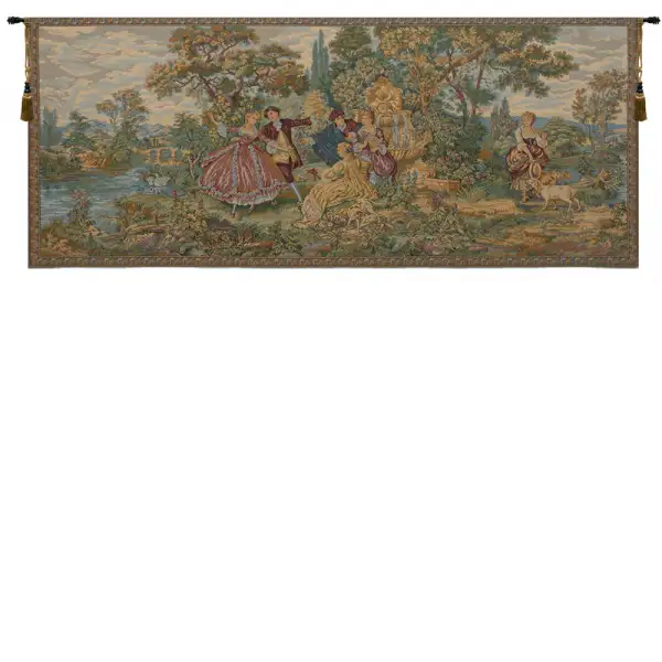 Minuetto Grande Italian Tapestry - 64 in. x 26 in. Cotton/Polyester/Viscose by Francois Boucher