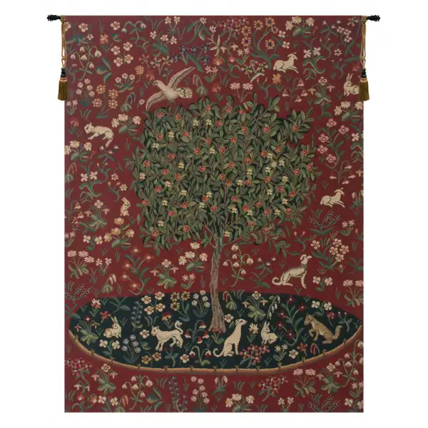 The Cluny Tree Belgian Tapestry - 34 in. x 44 in. Cotton/Viscose/Polyester by Charlotte Home Furnishings