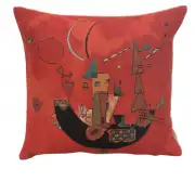 Kandinsky's Mit Und Gegen Belgian Cushion Cover - 18 in. x 18 in. Cotton/Viscose/Polyester by Kandinsky