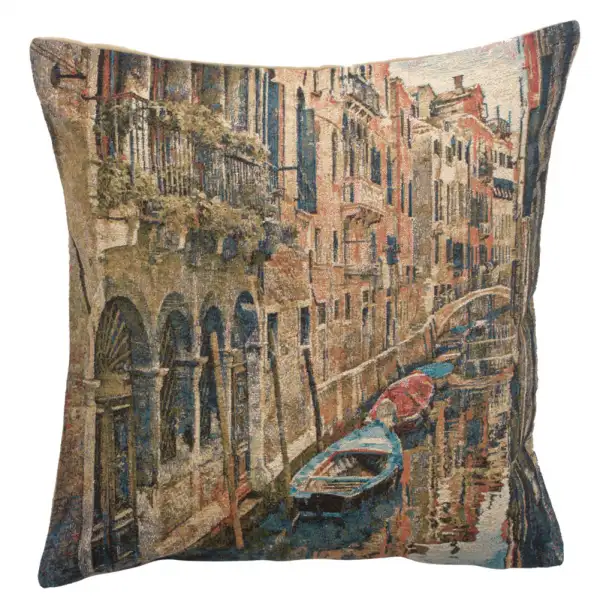 Venice Large Belgian Cushion Cover - 18 in. x 18 in. Cotton/Viscose/Polyester by Charlotte Home Furnishings