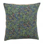Iris By Van Gogh Large Belgian Cushion Cover - 18 in. x 18 in. Cotton/Viscose/Polyester by Vincent Van Gogh