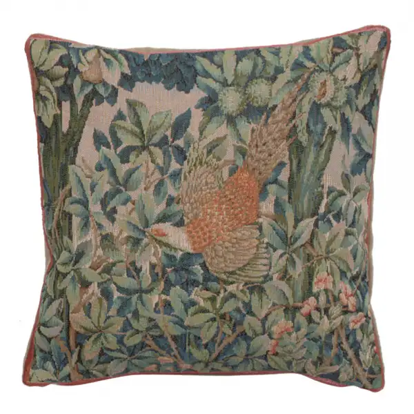 A Pheasant In A Forest Small French Couch Cushion