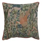 A Pheasant In A Forest Large French Tapestry Cushion