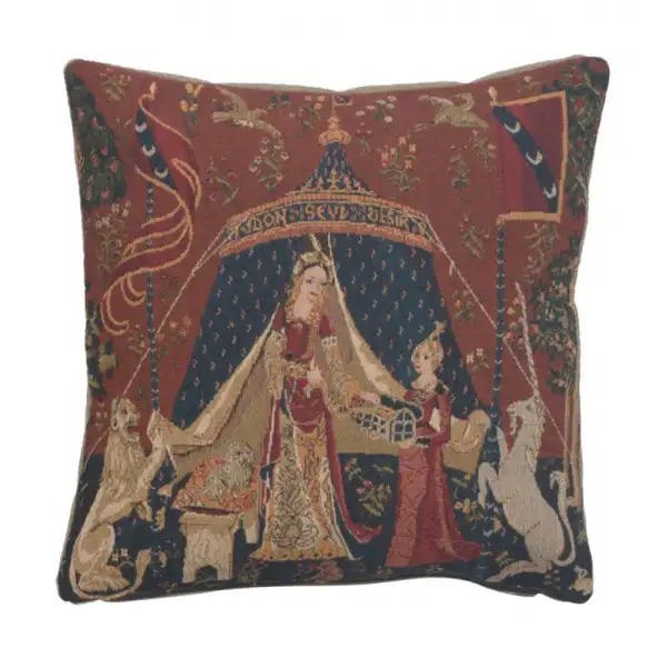 A Mon Seul Desir Dark Belgian Cushion Cover