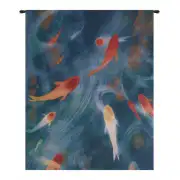 Koi Pond Small Tapestry Wall Art