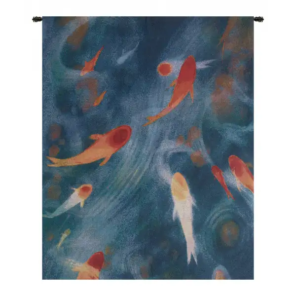 Koi Pond Small Tapestry Wall Art