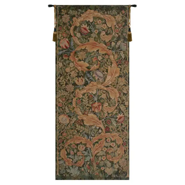 Acanthe Green Large French Wall Tapestry - 28 in. x 71 in. Wool/Cotton by William Morris
