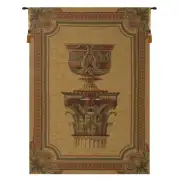 Urn on Pillar Gold Large European Tapestry