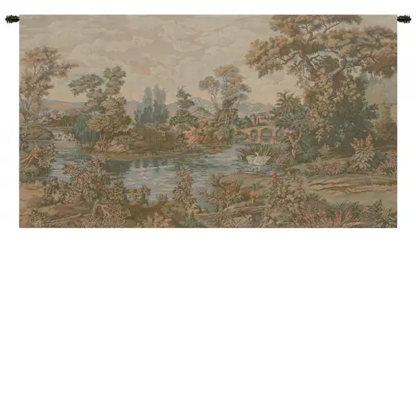 Swan in the Lake Small No Border Italian Tapestry