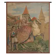 Sir Lancelot and Guinevere European Tapestry Wall Hanging