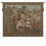 The Hunt in Red European Tapestry