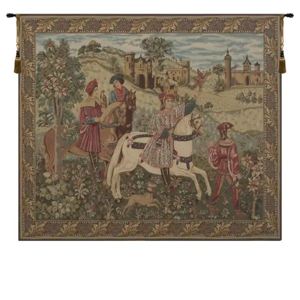 The Hunt in Red Tapestry Wallart