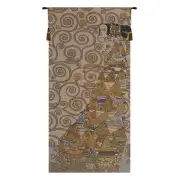 L'Attente Klimt a Droite Gris French Wall Tapestry