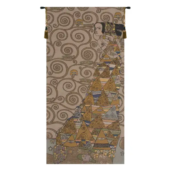 L'Attente Klimt a Droite Gris French Wall Tapestry