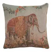 Elephant I Small Cushion - 14 in. x 14 in. Cotton by Jean-Baptiste Huet