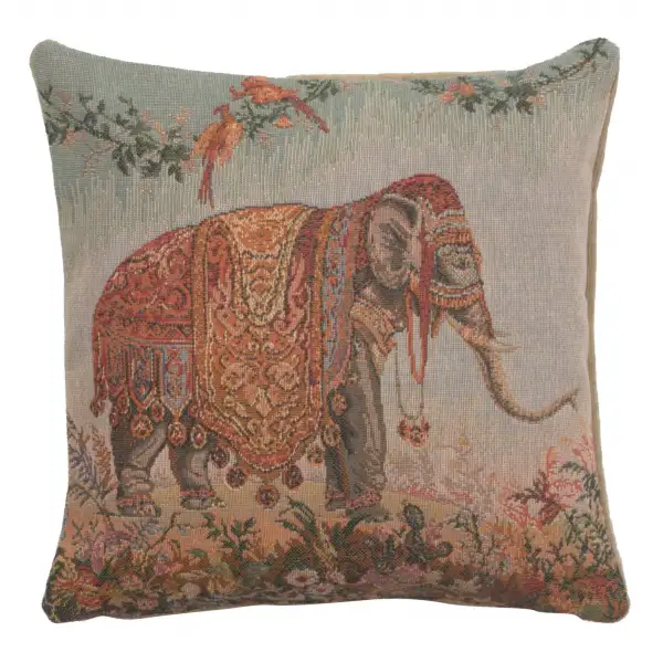 Elephant I Small Cushion - 14 in. x 14 in. Cotton by Jean-Baptiste Huet