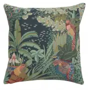 Jungle And Three Birds Cushion - 19 in. x 19 in. Cotton by Anne Leurent's