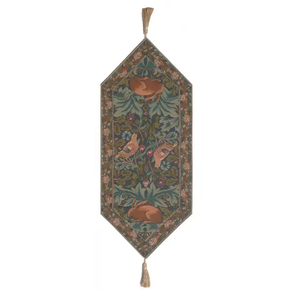 Brother Rabbit Small French Table Mat - 35 in. x 14 in. Wool/cotton/others by William Morris