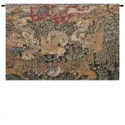 The Winged Stags Black Belgian Tapestry - 68 in. x 46 in. Cotton/Viscose/Polyester by Charlotte Home Furnishings